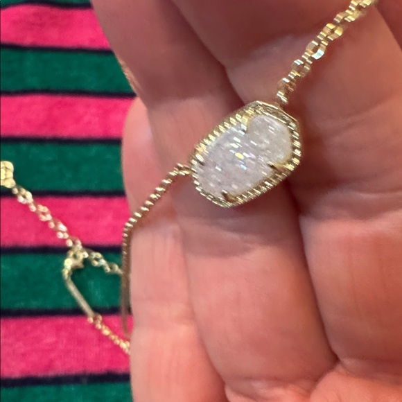 Kendra Scott Elisa gold pendant necklace in Iridescent Drusy - Picture 5 of 7